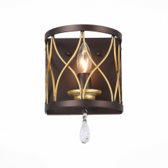 SL789.421.01 Бра ST-Luce Темный кофе, Золото/Темный кофе, Золото, Прозрачный E14 1*60W