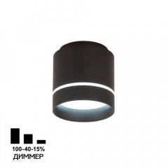 Софит CL745021N Борн диммир. Черный LED 12W*4000K