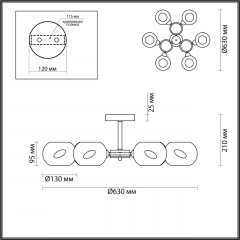 4548/6C COMFI LN21 000 хром, белый Люстра потолочная E14 6*40W 220V PENELOPA