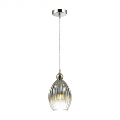 4713/1 PENDANT ODL20 355 дымчатый/хром Подвес E27 60W 220V STORZO