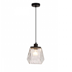 4996/1 MODERN ODL23 303 черный/прозрачный/металл/стекло Подвес E27 1*40W CAPRA