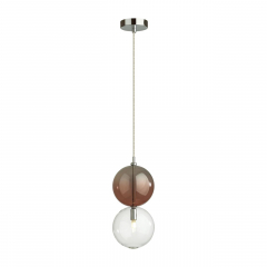 4980/1C PENDANT ODL22 298 хром/ темн.бордовый/стекло Подвес G9 1*40W TWIXY