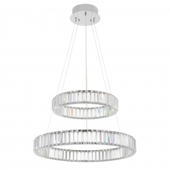 Citilux Чезаре CL338261 LED Люстра хрустальная с пультом Хром