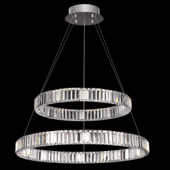 Citilux Чезаре CL338281 LED Люстра хрустальная с пультом Хром