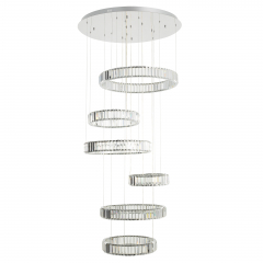 Citilux Чезаре CL338661 LED Люстра хрустальная с пультом Хром