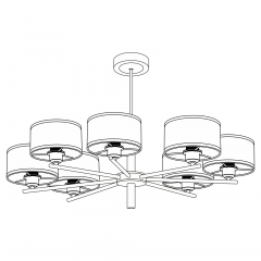 Citilux ALTON CL421273 Люстра на штанге с белыми абажурами