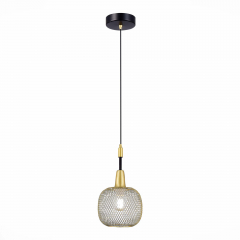 SLE1137-403-01 Подвес Черный, Золотистый/Золотистый E14 1*60W ELITIS