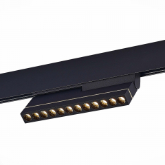 ST805.436.12 Магнитный трековый светильник Черный LED 1*12W 3000K 450Lm Ra&gt;90 36° IP20 L220xW22xH117 48VV SKYLINE 48