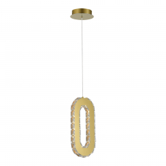 SL6506.203.01 Светильник подвесной ST-Luce Золотистый/Золотистый, Прозрачный LED 1*9W 3000K ALLUNGO