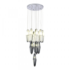SL1242.103.16 Светильник подвесной ST-Luce Хром/Дымчатый, Молочный G9 16*5W 4000K CIARA