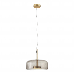SL1053.243.01 Светильник подвесной ST-Luce Золотистый/Дымчатый LED 1*9W 3000K PALOCHINO