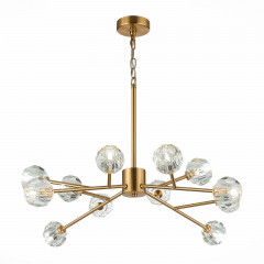 SL1166.303.12 Светильник подвесной ST-Luce Латунь/Прозрачный G9 LED 12*5W ROMANO