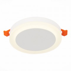 ST104.542.06 Светильник встраиваемый Белый LED 1*6W 4000K 468Lm Ra&gt;80 120° IP20 D110xH20 170-240V Встраиваемые светильники