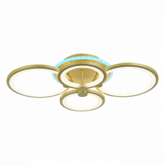 SLE200322-04RGB Светильник потолочный Золотистый/Белый LED 1*100W RGB 8W 3000-6000K LETO