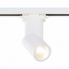 ST650.536.10 Св-к трек. Белый LED 1*10W 3000K 800Lm Ra&gt;90 38° IP20 D60xH190 165-265V Однофазная трековая система