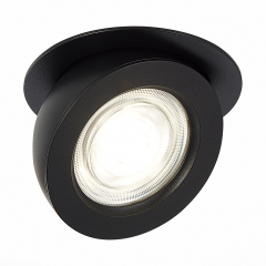 ST654.448.10 Св-к встр. Черный LED 1*10W 4000K 850Lm Ra&gt;90 38° IP20 D109xH60 180-240V Встраиваемые светильники