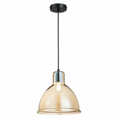 SLE114723-01 Подвес Черный/Янтарный E27 1*60W BACCHI