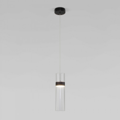 Подвесной светодиодный светильник в стиле лофт 50244/1 LED черный/прозрачный