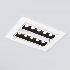 Встраиваемый точечный светодиодный светильник 9923 LED 20W 4200K белый/черный