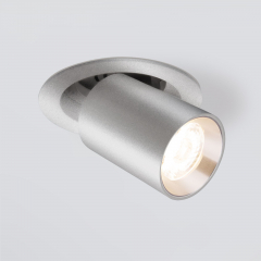 Встраиваемый точечный светодиодный светильник Pispa 10W 4200K серебро 9917 LED