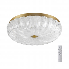 7719/48L PIKO LED SN 40 Светильник металл/стекло/прозрачный/золотой LED 48Вт 3000-6500K D400 IP20 пульт ДУ TESORO
