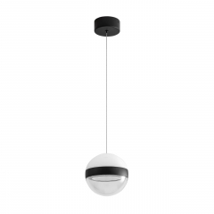 5075/9L L-VISION ODL24 389 черный/прозрачн./молочный/металл/акрил Подвес LED 9W 4000K 480лм RONI