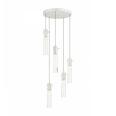 5058/25LB PENDANT ODL24 325 белый/прозрачный/металл/стекло Люстра каскадная LED 5*5W 3000K SCROW