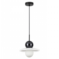 5014/1D MODERN ODL23 295 черный/белый/белый матовый металл/стекло Подвес G9 LED 5W HATTY