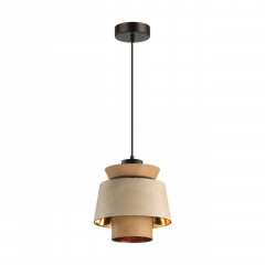 4992/1 PENDANT ODL23 401 св. коричневый/золотой/металл/экокожа Подвес E27 60W KRESSA