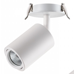 370398 SPOT NT18 317 белый Встраиваемый светильник IP20 GU10 50W 220V PIPE