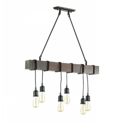 3740/6 LOFTI LN19 229 черный Люстра E27 6*60W 220V KLAUS