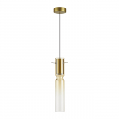 5058/5LA PENDANT ODL24 323 золотой/янтарный/металл/стекло Подвес LED 5W 3000K SCROW