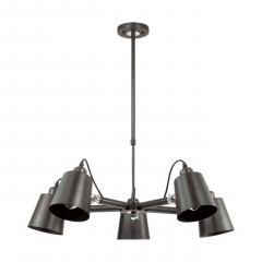 3532/5C LOFTI LN18 206 черный Люстра на штанге телескоп. E27 5*60W 220V NEROPIUS