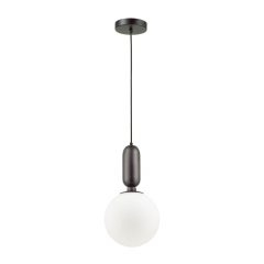 4668/1 PENDANT ODL20 346 черный/белый Подвес E27 1*40W (тип лампы СВЕЧА) 220V OKIA