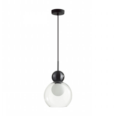 5021/1 MODERN ODL23 337 черный/прозрачный/белый матовый металл/стекло Подвес G9 LED 5W BLACKY