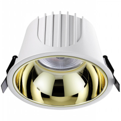 358704 SPOT NT21 276  белый/золото Светильник встраиваемый светодиодный IP20 LED 4000К 40W 100-265V KNOF