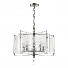 4888/5 MODERN ODL_EX22 93 хром/прозрачный/стекло Люстра E27 5*60W ELEGANTE