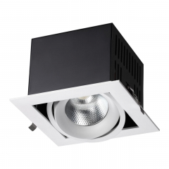 358440 SPOT NT20 288 белый/черн Встраиваемый карданный светильник IP20 LED 4000К 24W 100-265V GESSO