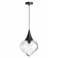 4951/1 PENDANT ODL22 343 черный/прозрачный/стекло Подвес E14 1*40W KESTA