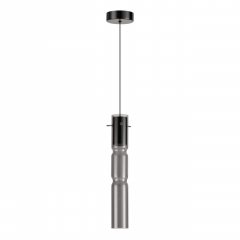 5059/5L PENDANT ODL24 323 черный/дымчатый/металл/стекло Подвес LED 5W 3000K SCROW