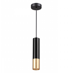 3876/1L HIGHTECH ODL19 285 черный с золотом Подвесной светильник GU10 1*50W 220V KIKO