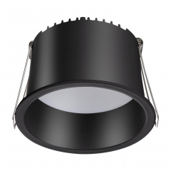 358902 SPOT NT22 283 черный Светильник встраиваемый светодиодный IP20 LED 4000К 12W 220V TRAN