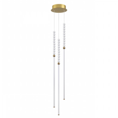 6639/33L HIGHTECH ODL24 161 металл/античная бронза/белые бусы из акрила Подвесной светильник IP 20 LED 33W 3500K 220V MONELLA