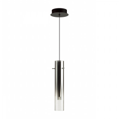 5062/5L PENDANT ODL24 317 черный/темн.хром/металл/стекло Подвес LED 5W 3000K SHINY
