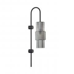 5016/1W MODERN ODL23 359 черный/дымчатый металл/стекло Бра E14 1*40W PIMPA