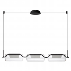 5003/30L L-VISION ODL23 329 черный матовый/прозрачный/стекло Люстра LED 30W 3000K KAVIA