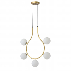 5621/5 MODERNI LN23 146 матовое золото Подвесной светильник G9 5*7W LED 220V COLLAR