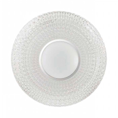 2048/DL PALE SN 049 Светильник пластик/белый/прозрачный/хром LED 48Вт 3000-6300K D420 IP43 пульт ДУ VISMA