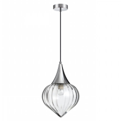 4949/1 PENDANT ODL22 343 хром/прозрачный/стекло Подвес E14 1*40W KESTA