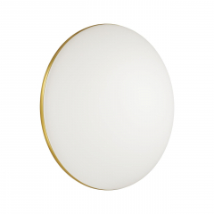 3043/DL TAN SN 025 Светильник пластик/белый/золотистый LED 48Вт 3000-6500К D385 IP43 пульт ДУ/ LampSmart LASSA